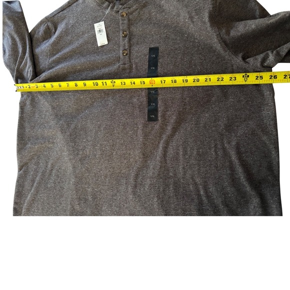 Banana Republic Men's Long Sleeve Henley Shirt Size XXL Heathered Gray - Picture 8 of 8